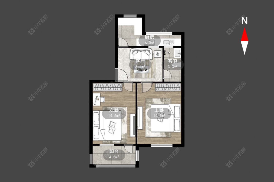 北建新村房源户型图 常州北建新村在售二手房源户型图_小牛看房