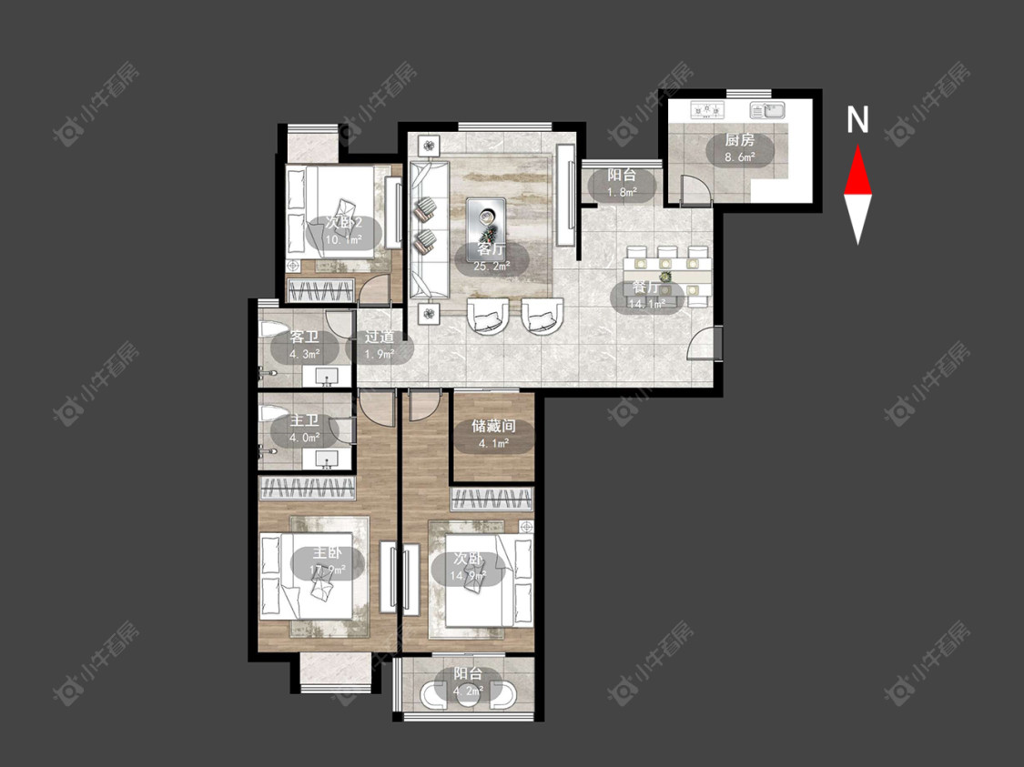 常州盛世名门在售二手房源户型图_小牛看房
