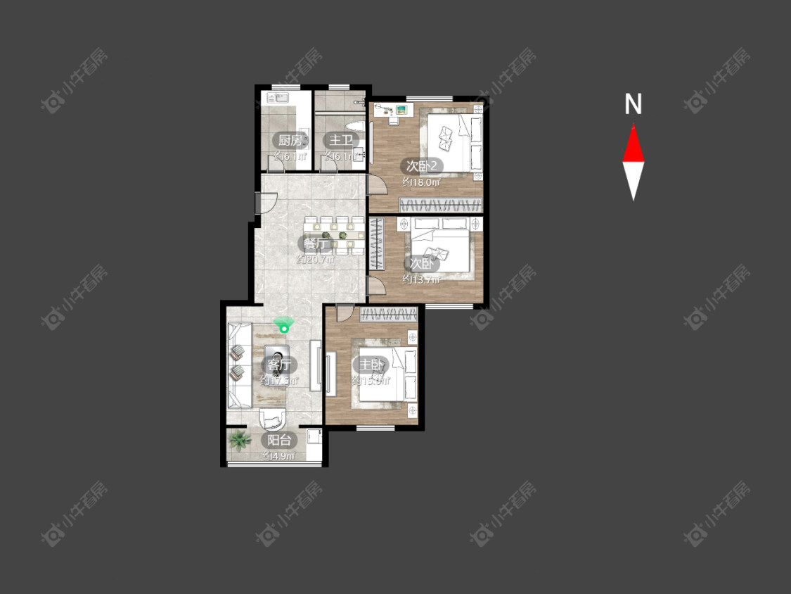 常州玲珑花园在售二手房源户型图_小牛看房
