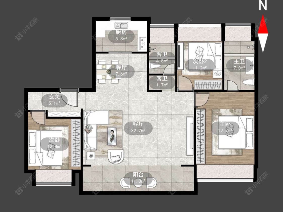 旭辉都会上著房源户型图 常州旭辉都会上著在售二手房源户型图_小牛看房