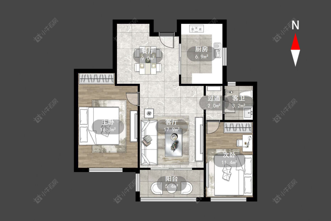 常州玉兰广场二期在售二手房源户型图_小牛看房