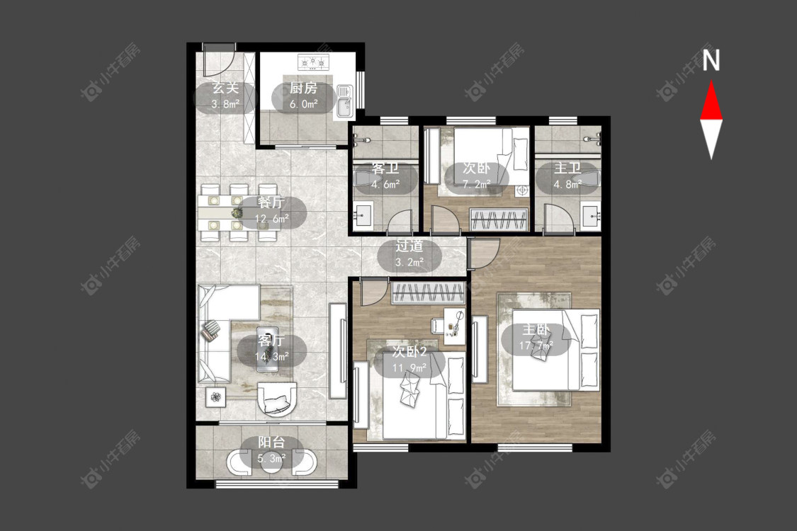 常州香聚雅苑东区在售二手房源户型图_小牛看房
