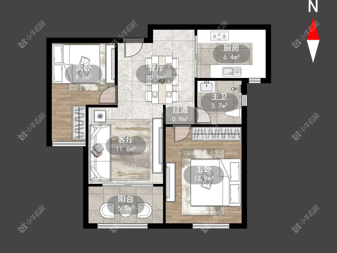 公园壹号四期房源户型图 常州公园壹号四期在租房源户型图_小牛看房
