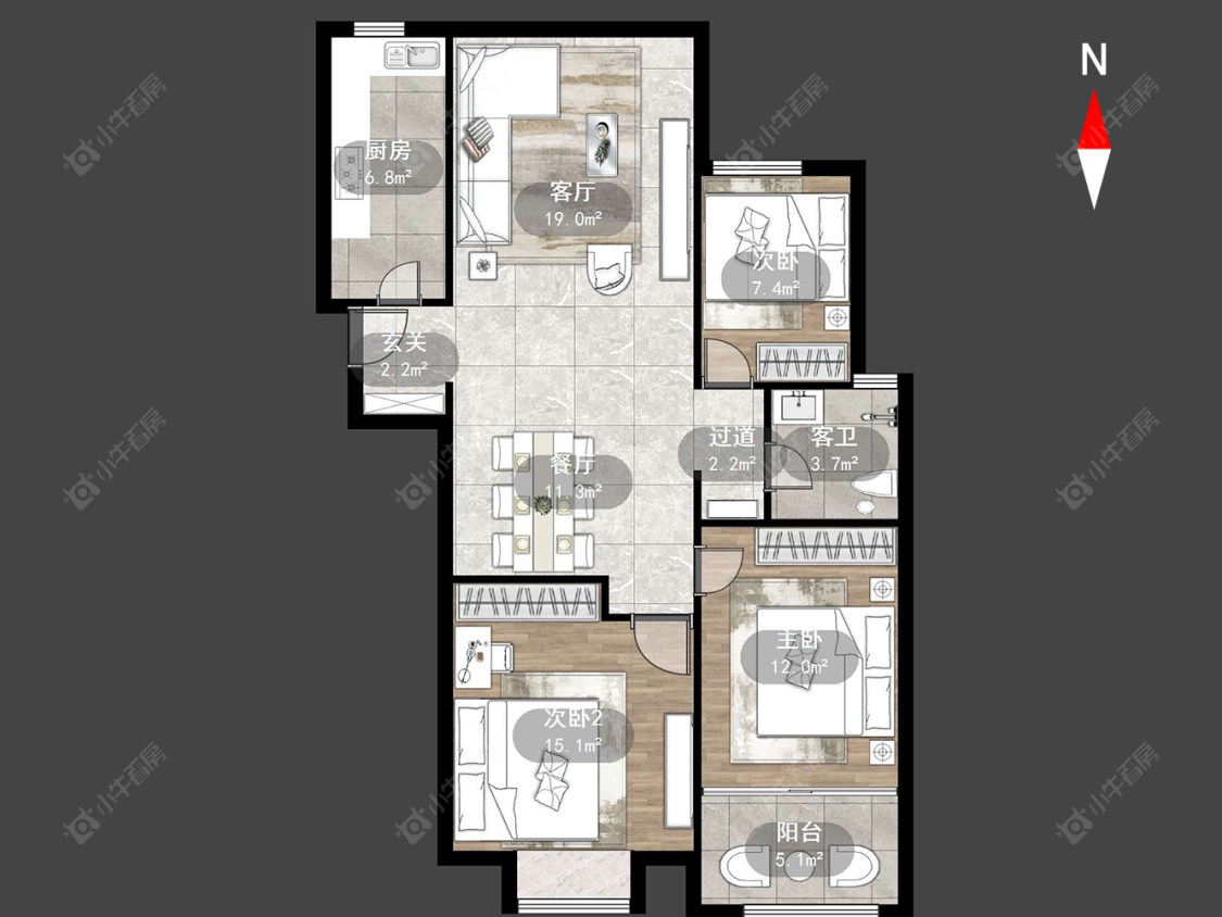 港龙新港城房源户型图 常州港龙新港城在售二手房源户型图_小牛看房