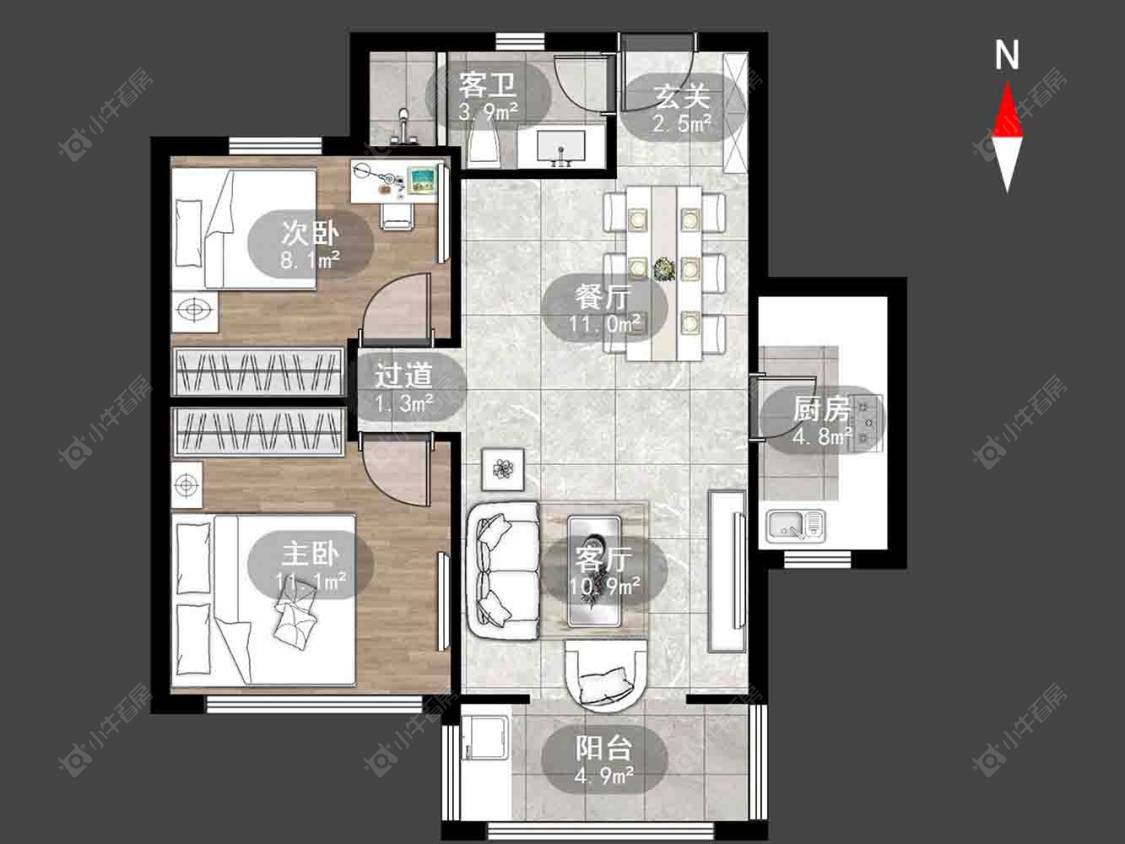 上东区房源户型图 常州上东区在售二手房源户型图_小牛看房