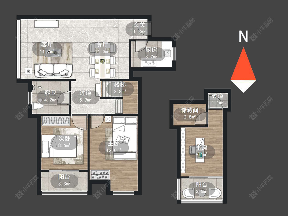 常州璞丽湾花园在售二手房源户型图_小牛看房