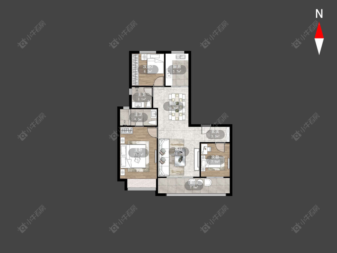保利和光晨樾房源户型图 常州保利和光晨樾在售二手房源户型图_小牛看房