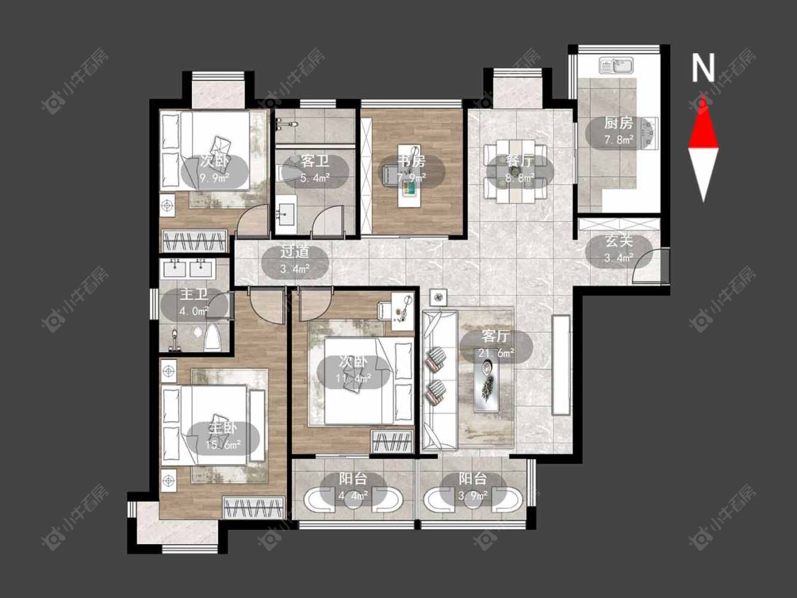 常州天隽峰在售二手房源户型图_小牛看房
