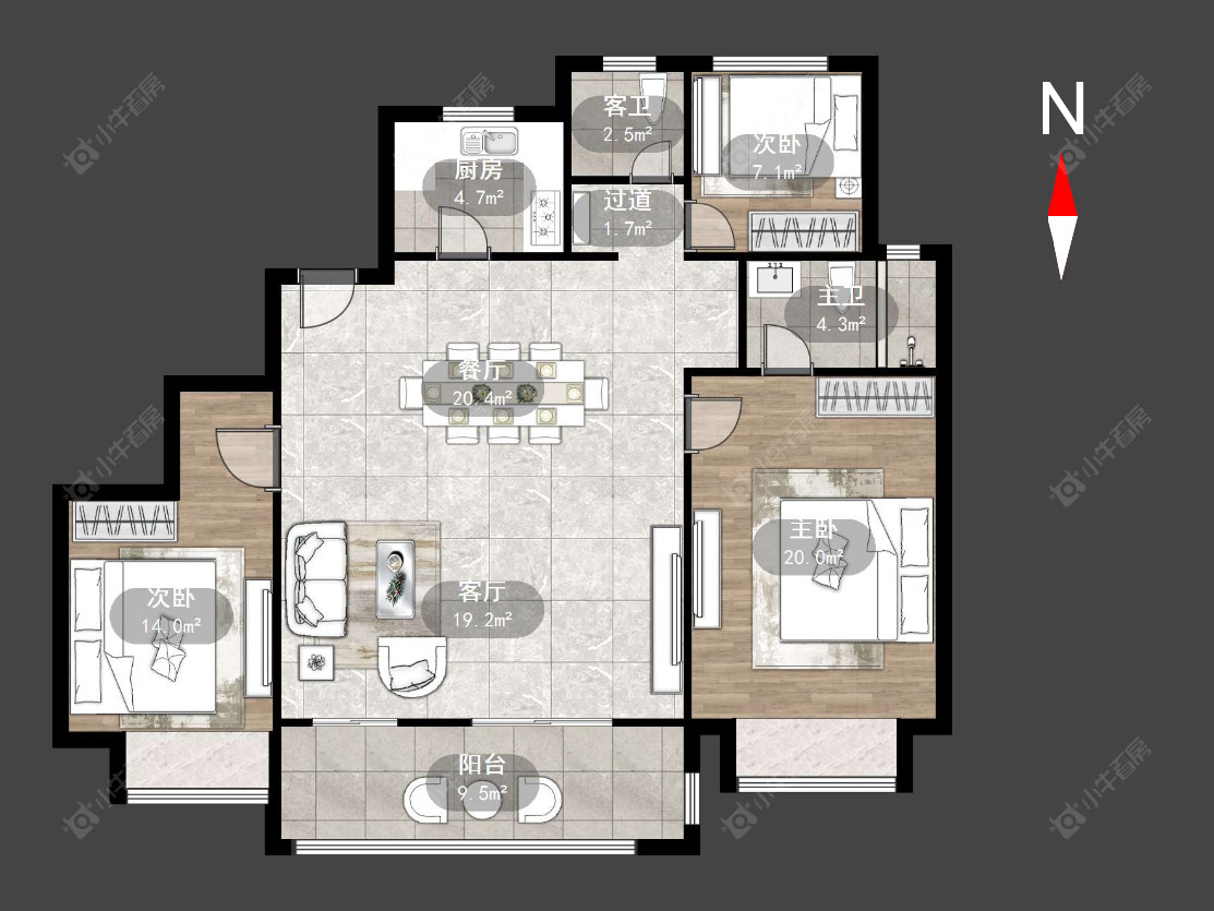 新城璞樾和山房源户型图 常州新城璞樾和山在售二手房源户型图_小牛看房