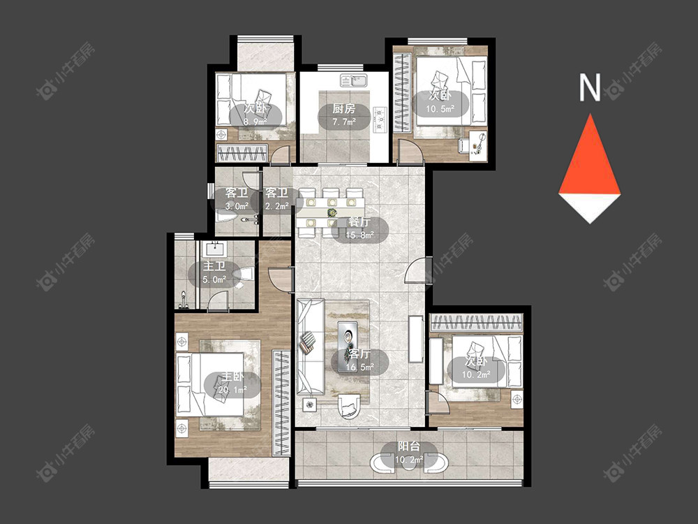 三盛汝悦春秋房源户型图 常州三盛汝悦春秋在售二手房源户型图_小牛看房