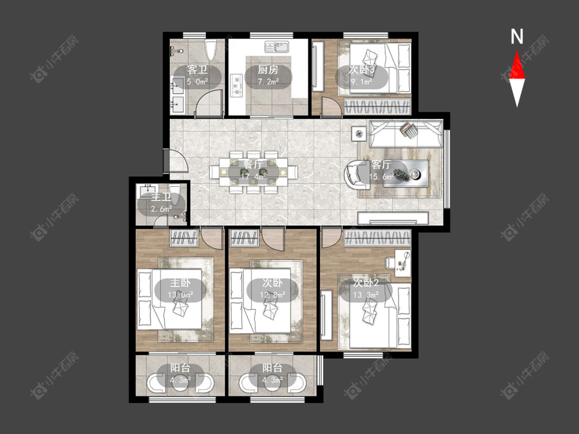 常州花之园在售二手房源户型图_小牛看房