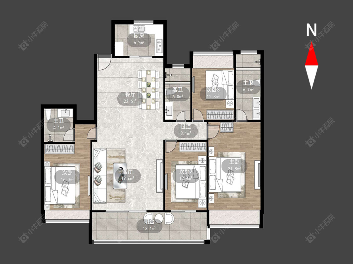 华宇新城天境房源户型图 常州华宇新城天境在售二手房源户型图_小牛看房