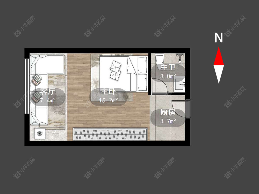 常州爱琴海公寓在售二手房源户型图_小牛看房