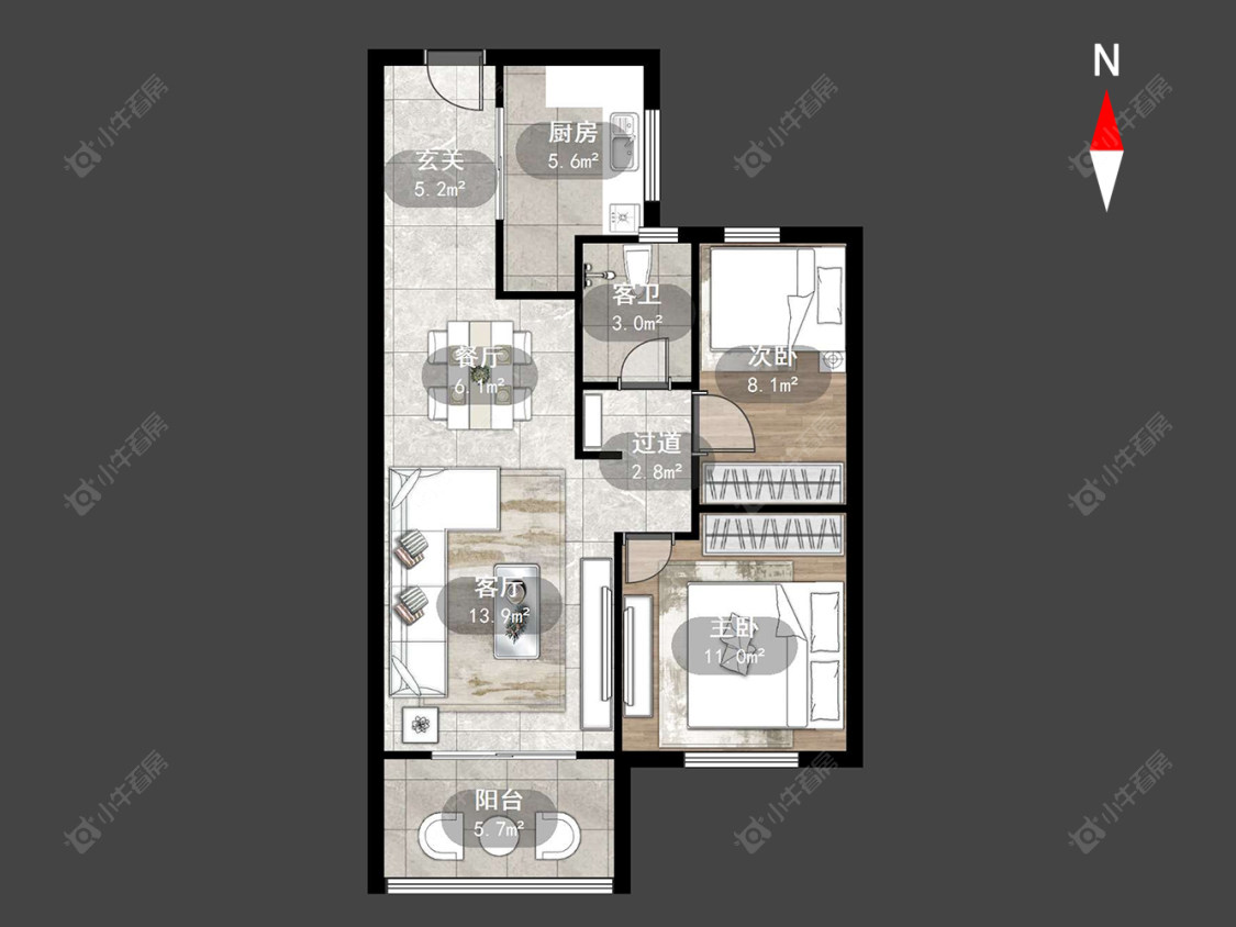 常州东青馨苑在售二手房源户型图_小牛看房