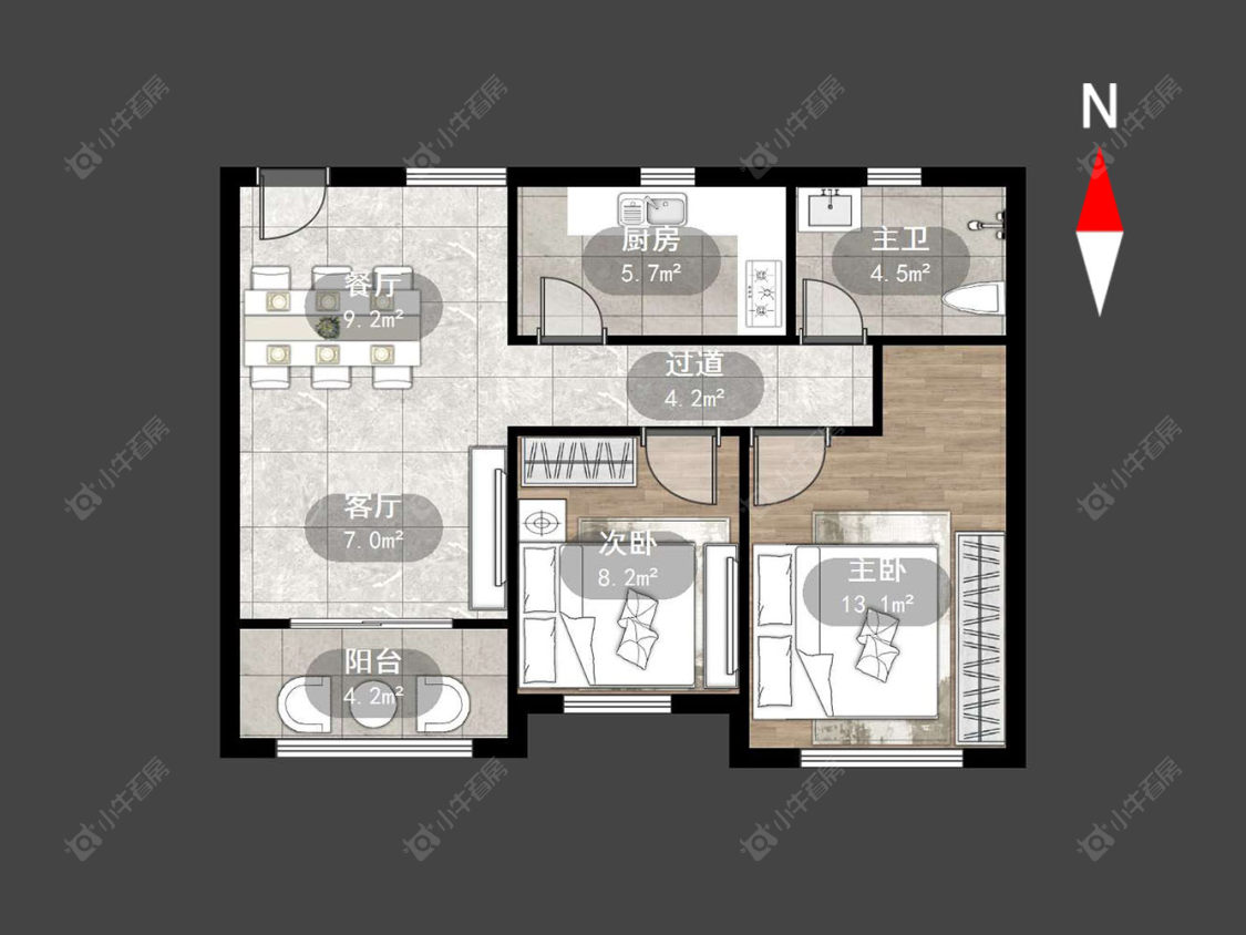常州瑞宁新园在售二手房源户型图_小牛看房