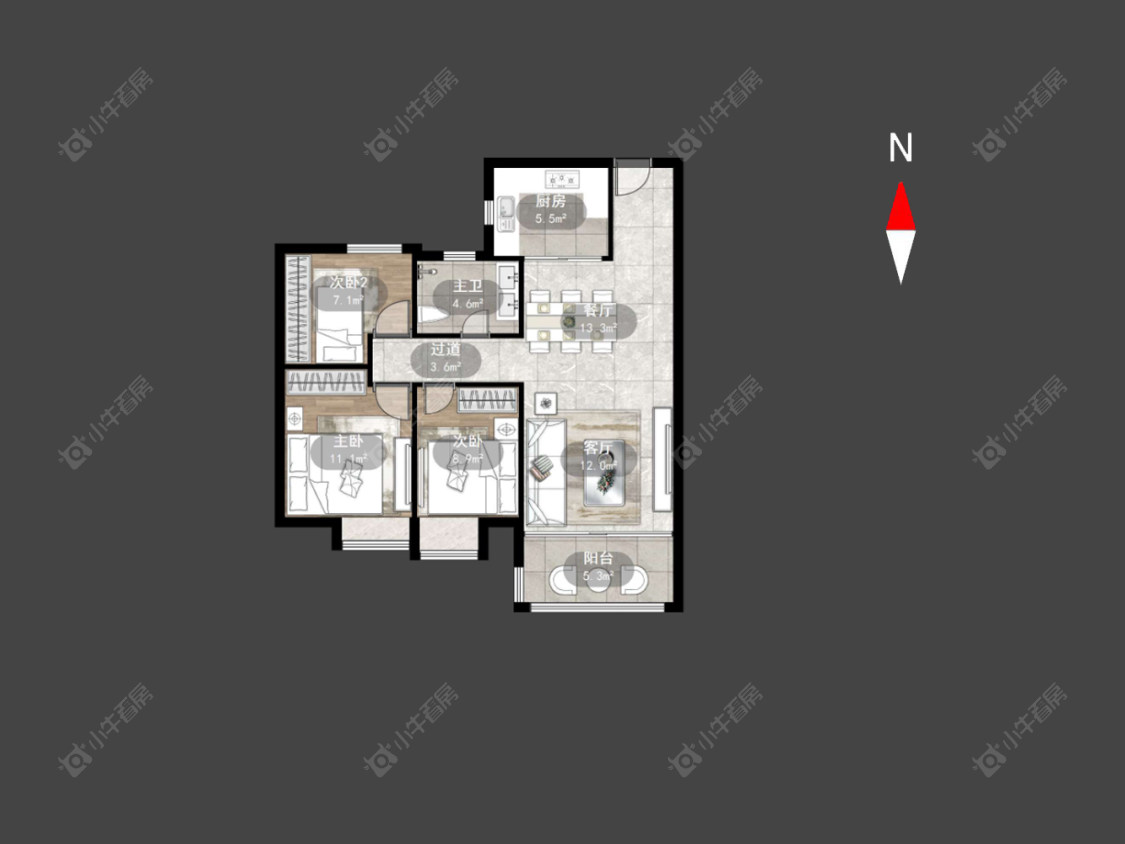 碧桂园华星·世纪学府房源户型图 常州碧桂园华星·世纪学府在售二手房源户型图_小牛看房