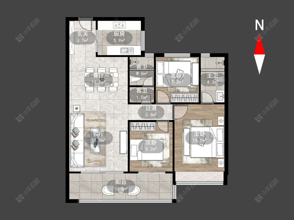 常州碧桂园壹号天禧在售二手房源户型图_小牛看房