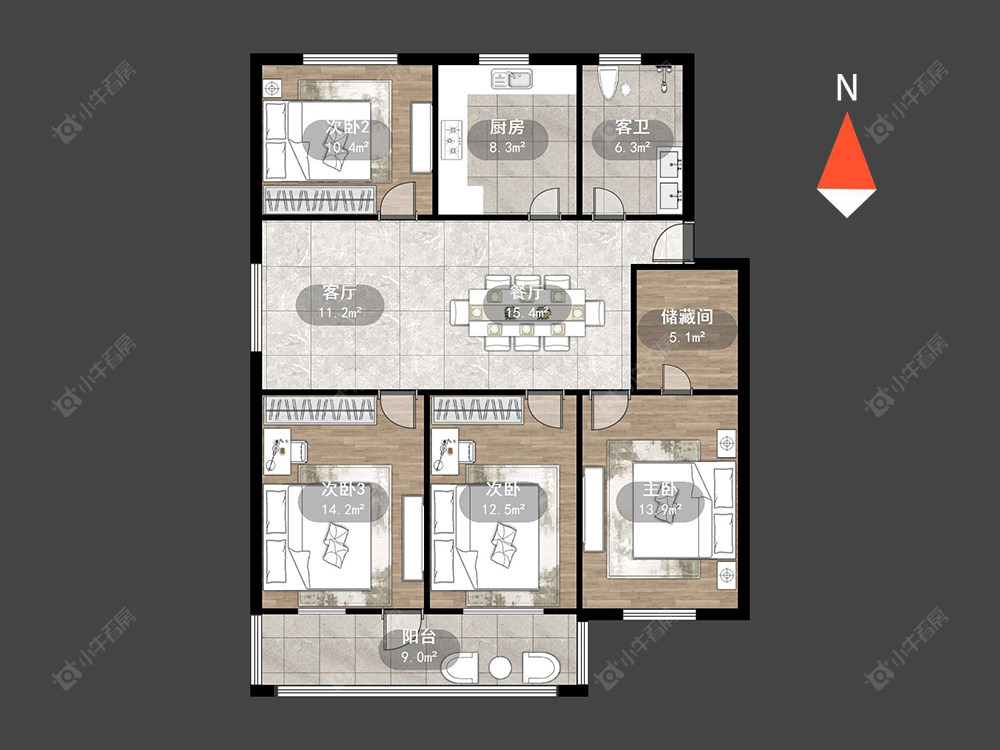 城中花苑房源户型图 常州城中花苑在售二手房源户型图_小牛看房