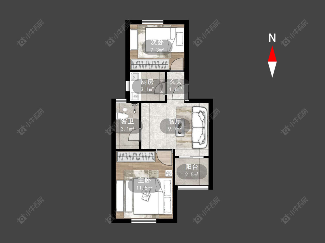 常州翠竹新村南区在售二手房房源户型图_小牛看房