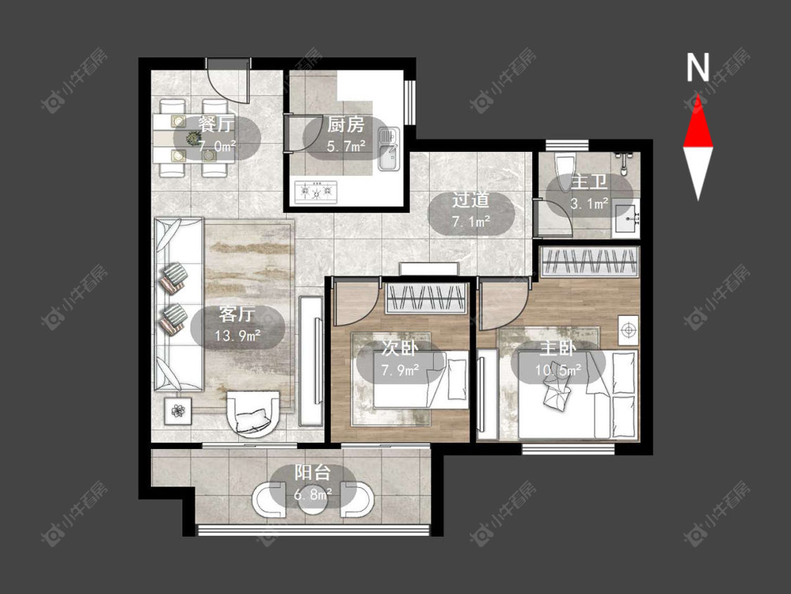 常州观湖名轩在售二手房源户型图_小牛看房