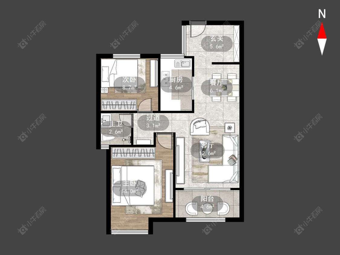 常州梧桐香郡一期在售二手房源户型图_小牛看房