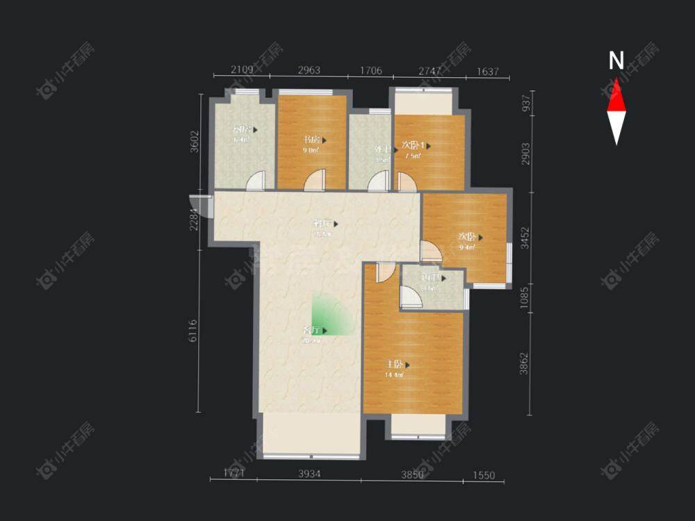 常州龙湖龙誉城三期在售二手房源户型图_小牛看房