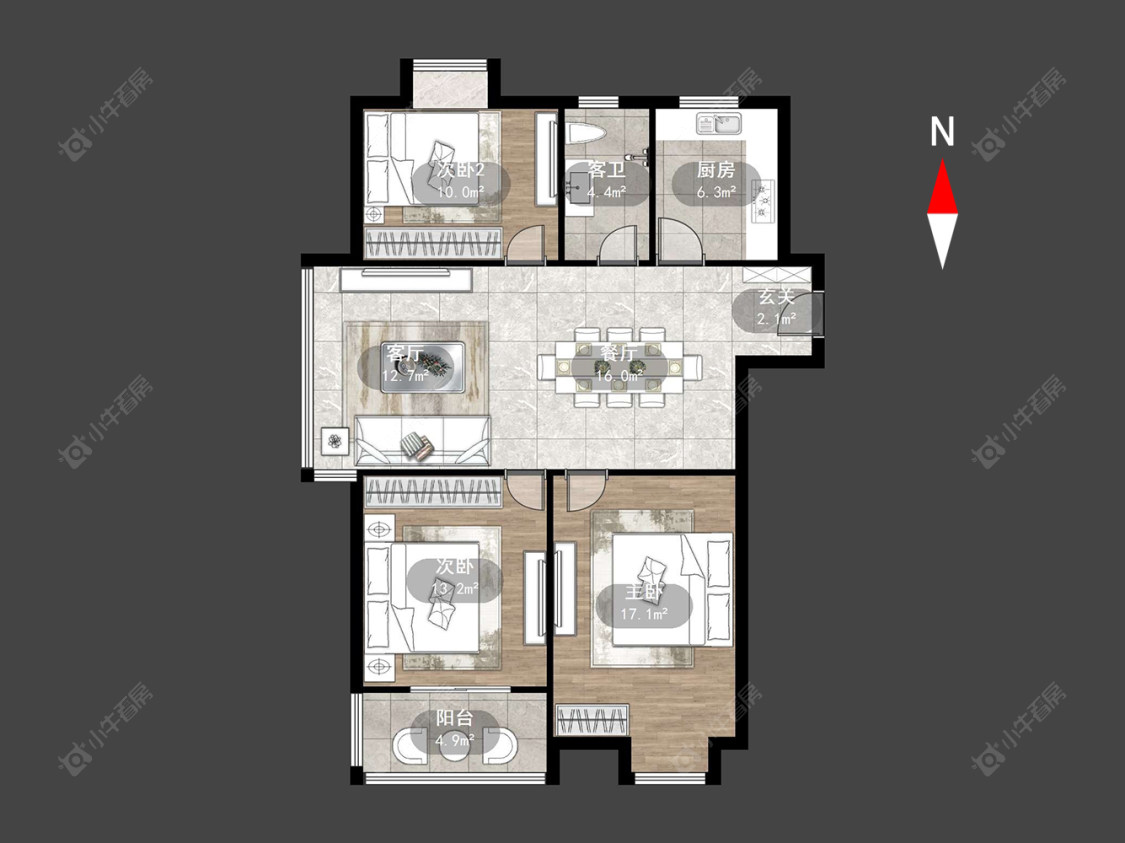凯旋城东区房源户型图 常州凯旋城东区在售二手房源户型图_小牛看房