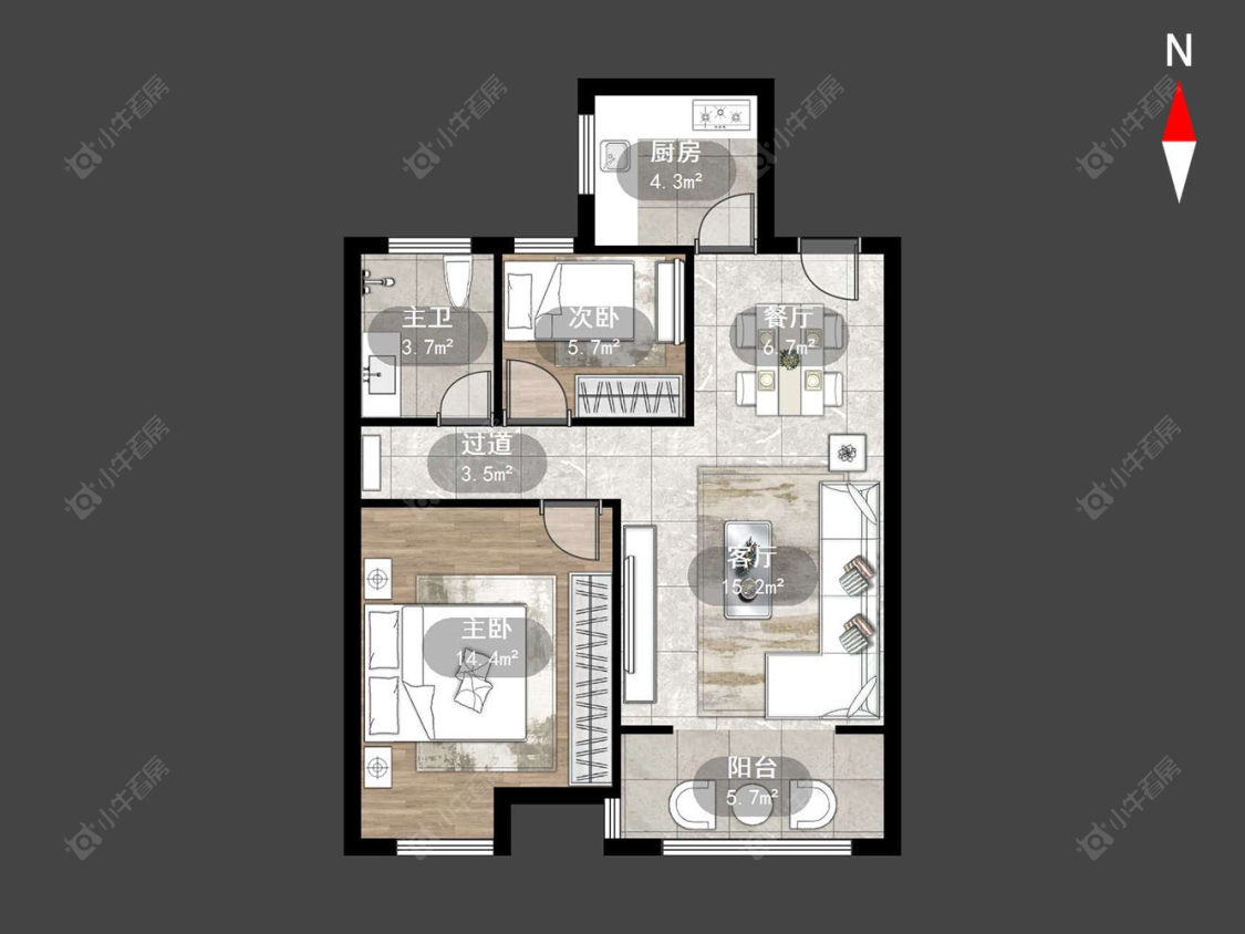 常州金牛里在售二手房源户型图_小牛看房