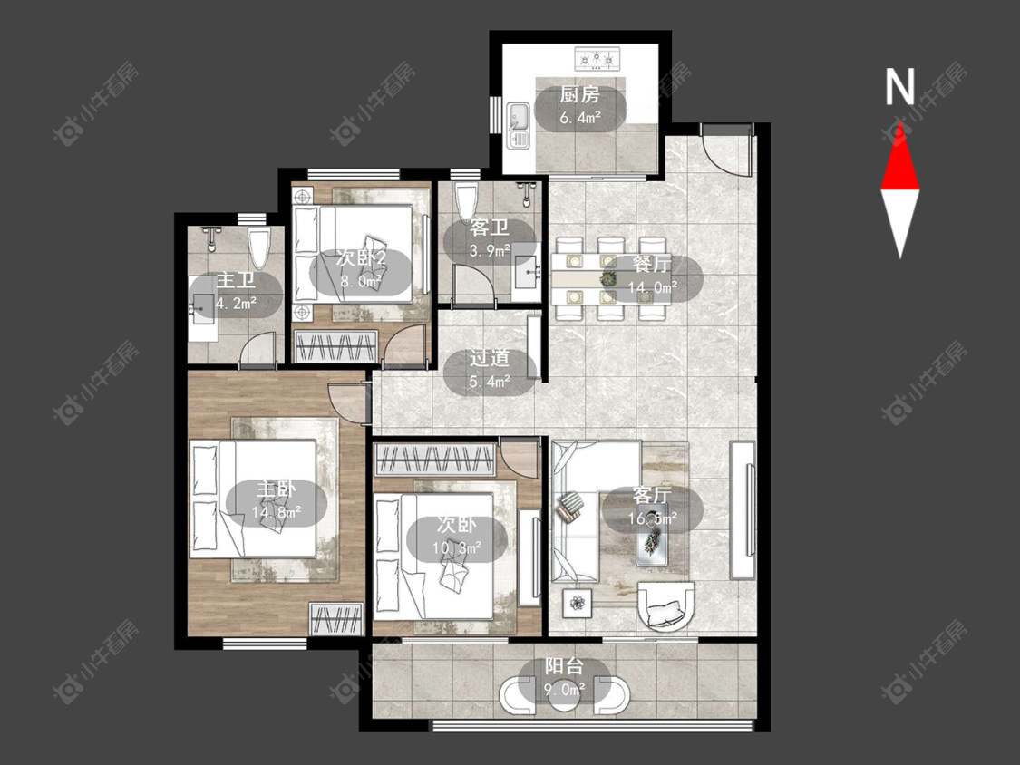 常州山水雅居在售二手房源户型图_小牛看房