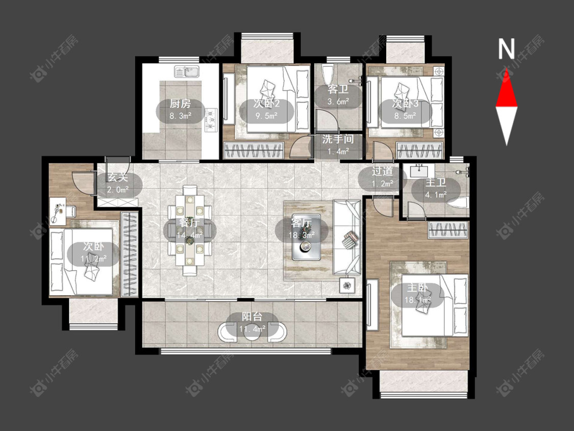 常州蓝光晶曜在售二手房源户型图_小牛看房