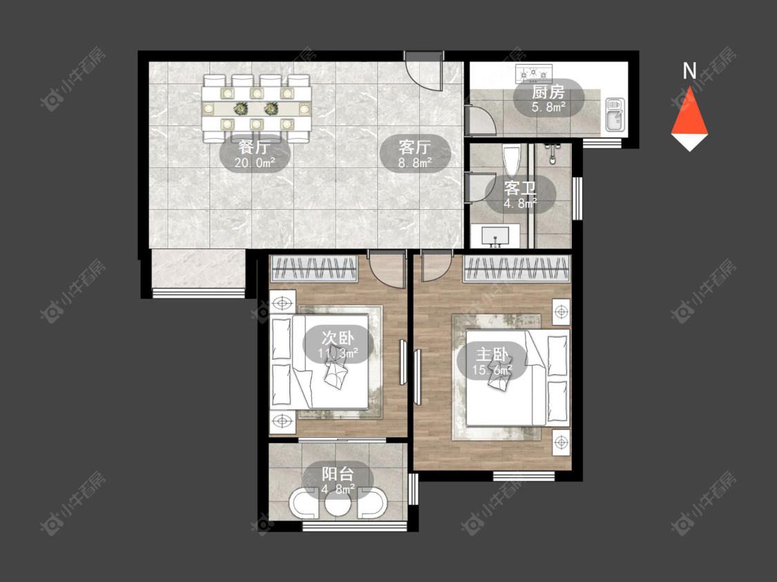 常州香江壹品在售二手房源户型图_小牛看房