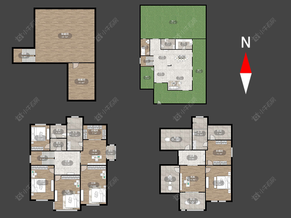 九洲豪廷苑房源户型图 常州九洲豪廷苑在售二手房源户型图_小牛看房