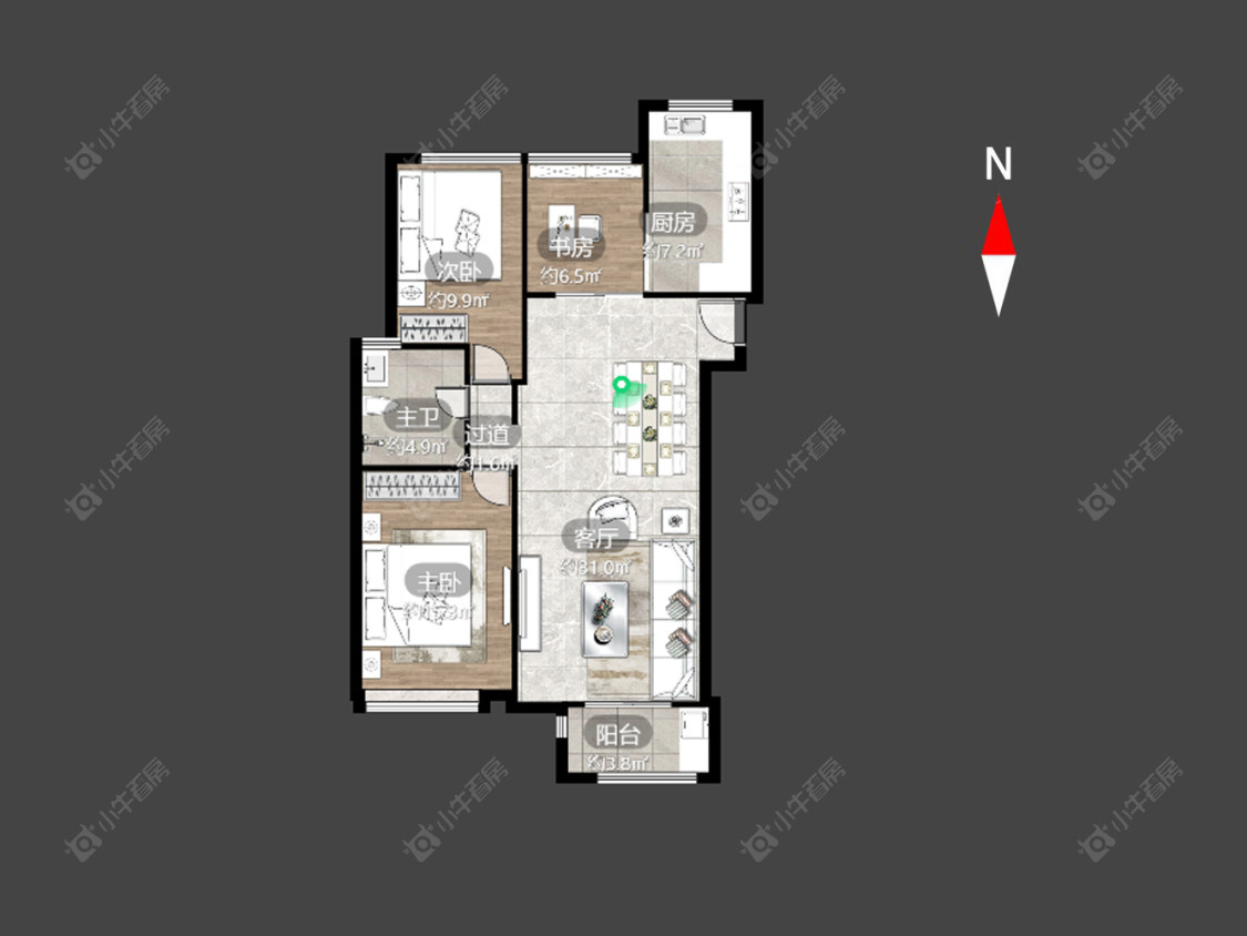 常州九龙仓时代上院在售二手房源户型图_小牛看房