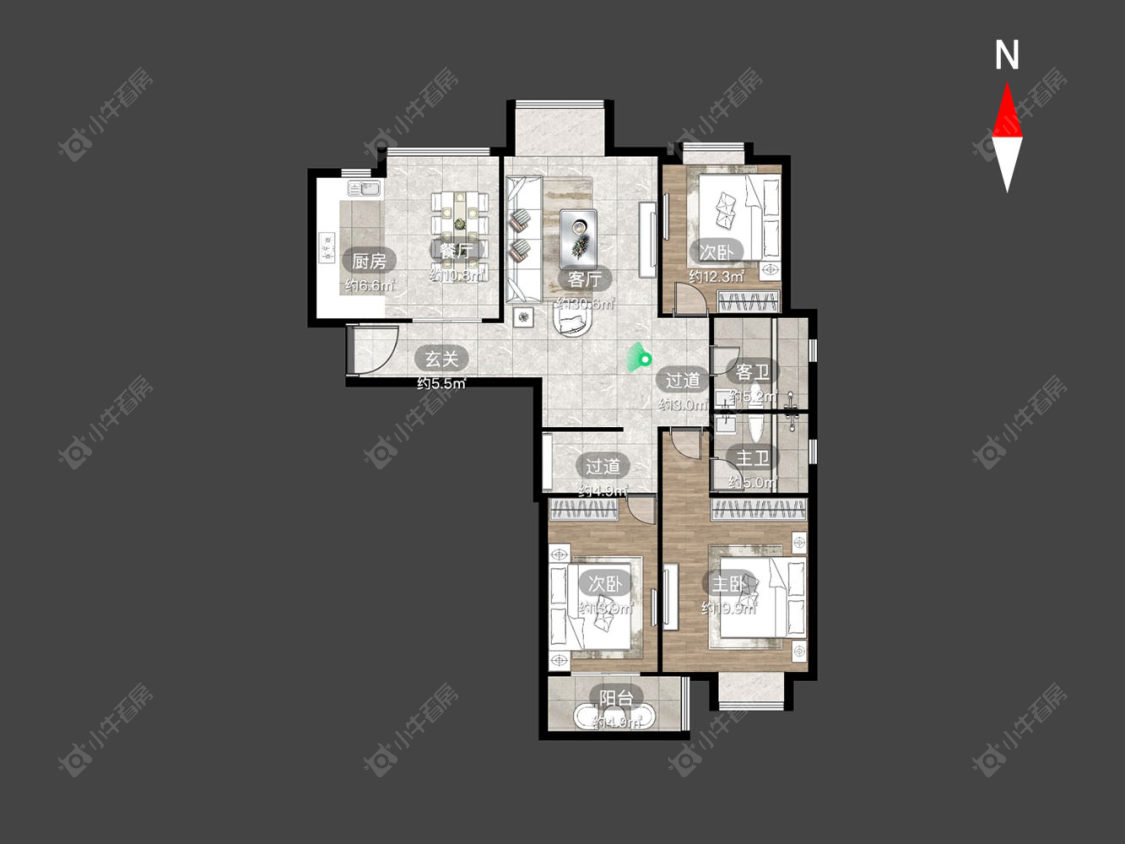 常州彩虹城在售二手房源户型图_小牛看房