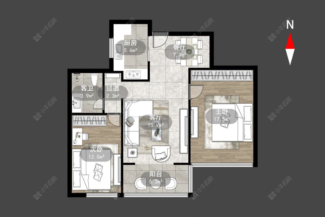 玉兰广场二期房源户型图 常州玉兰广场二期在售二手房源户型图_小牛看房