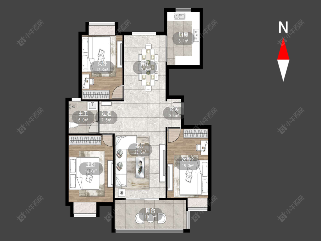 常州府琛花园在售二手房源户型图_小牛看房