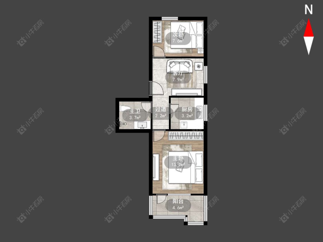 北直街房源户型图 常州北直街在售二手房源户型图_小牛看房