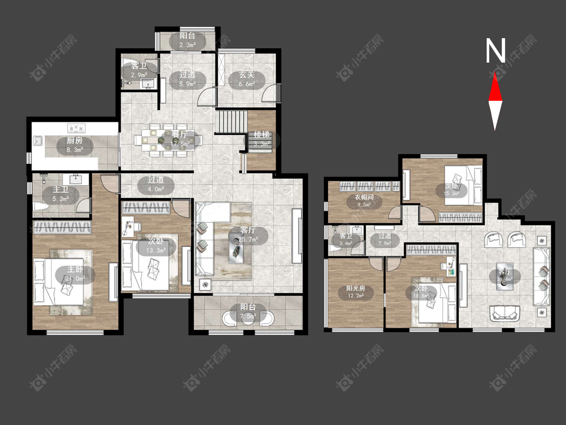 常州常发香堤半岛在售二手房源户型图_小牛看房