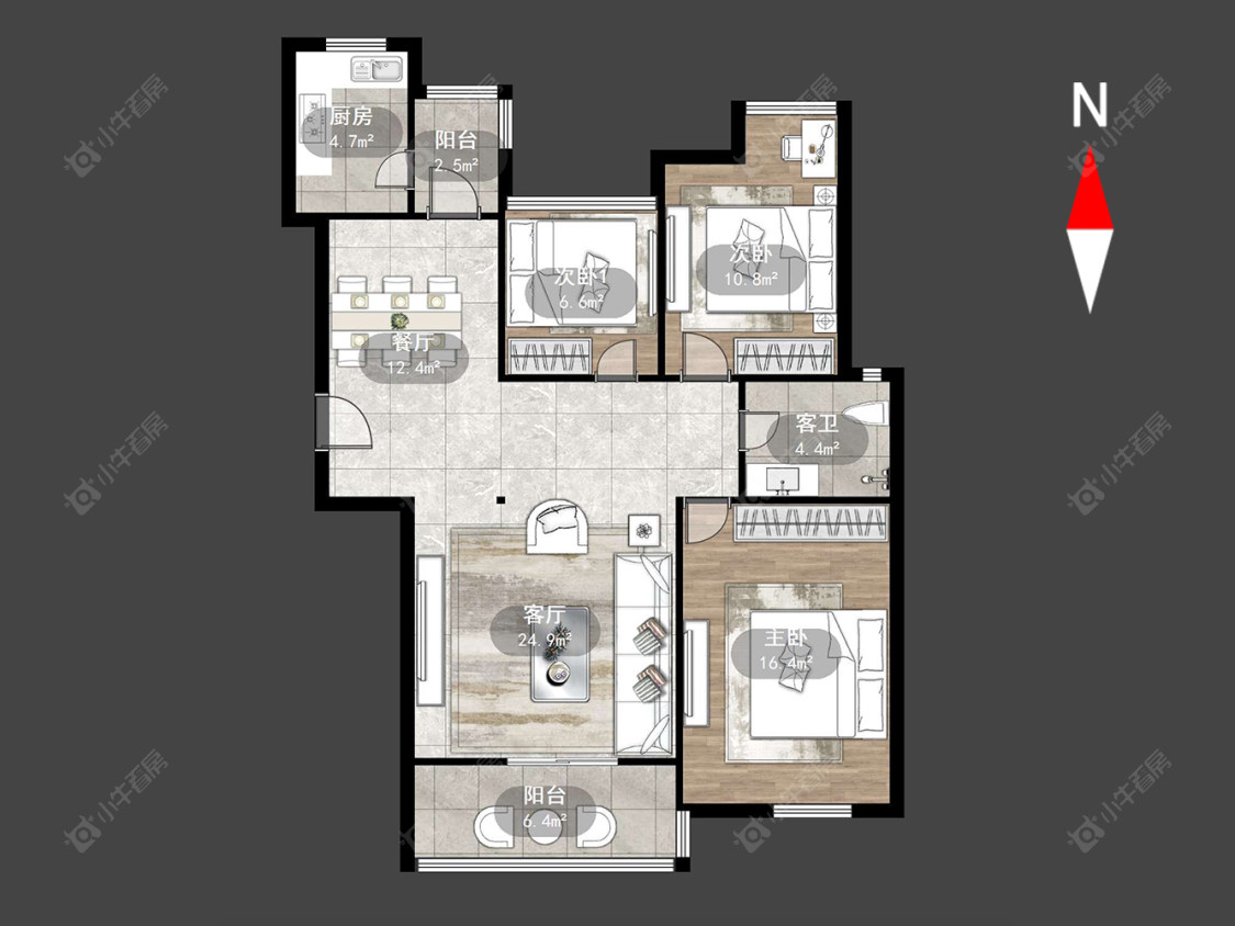 湖港名居房源户型图 常州湖港名居在售二手房源户型图_小牛看房