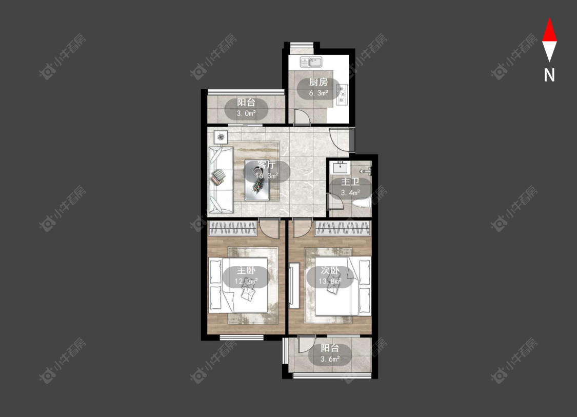常州桃园路在售二手房源户型图_小牛看房