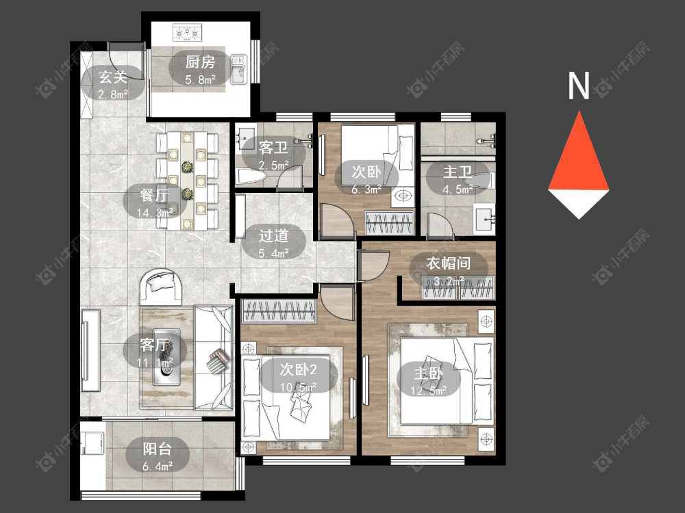 玉兰广场五期房源户型图 常州玉兰广场五期在售二手房源户型图_小牛看房