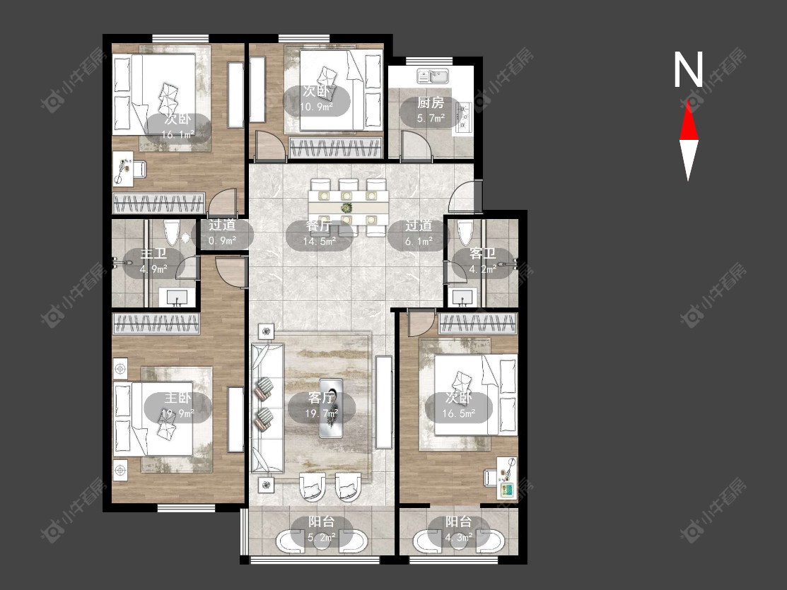 常州浦南南村在售二手房源户型图_小牛看房