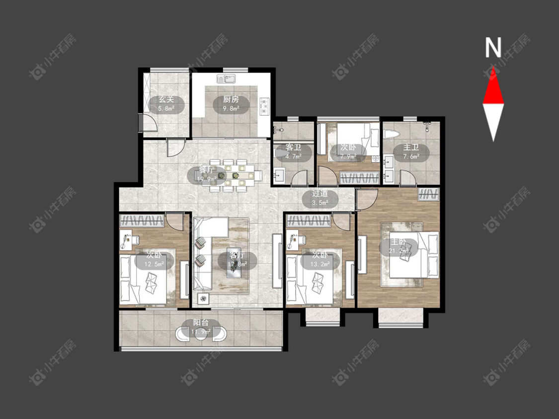 常州新城郡未来在售二手房源户型图_小牛看房