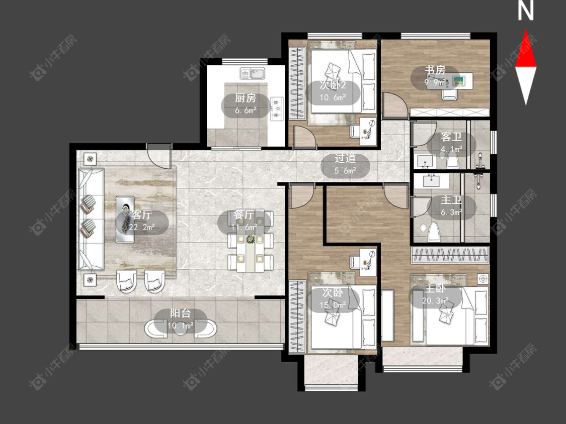 常州中海云樾里在售二手房源户型图_小牛看房