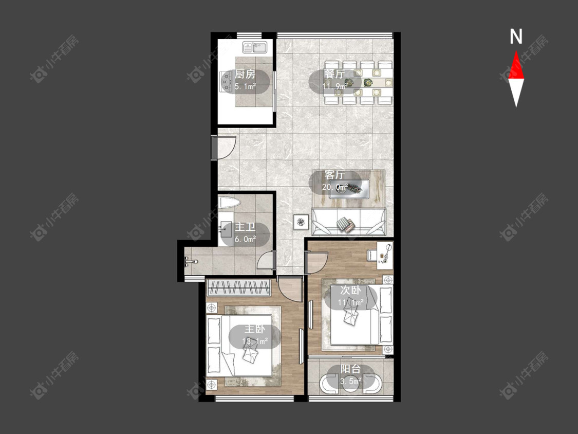 常州桂花园在售二手房源户型图_小牛看房
