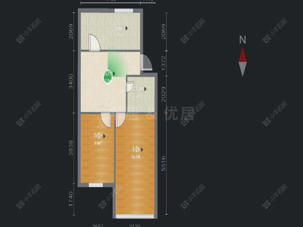 常州西新桥三村在售二手房源户型图_小牛看房