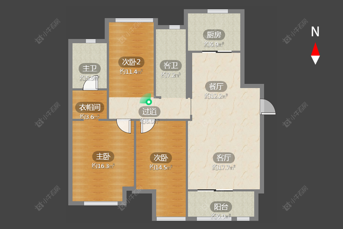常州新城香溢澜桥二期在售二手房源户型图_小牛看房