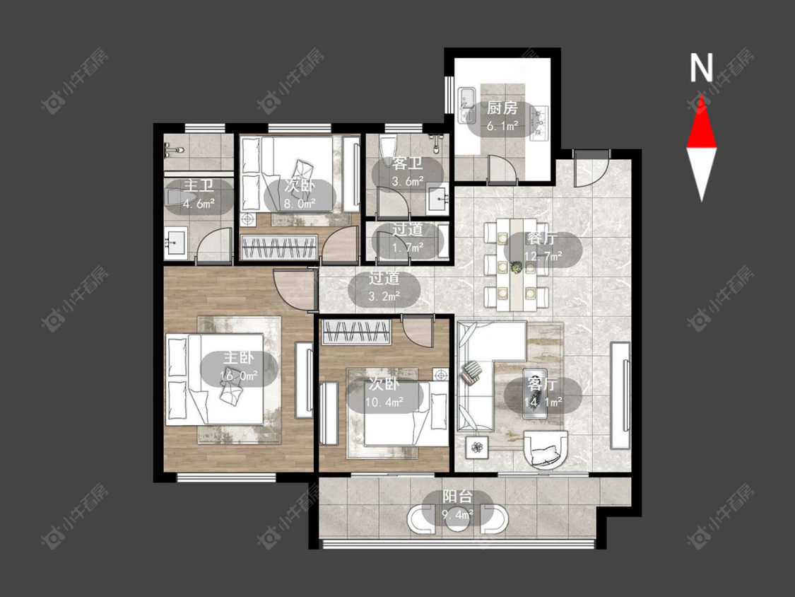 常州天启瑞禧花园在售二手房源户型图_小牛看房