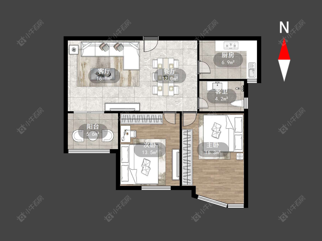 常州中央花园在售二手房源户型图_小牛看房