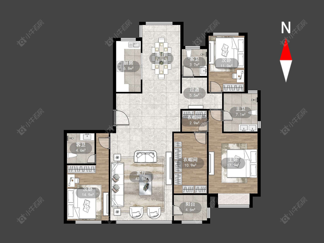 常州花语江南在售二手房源户型图_小牛看房